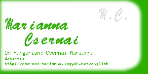 marianna csernai business card